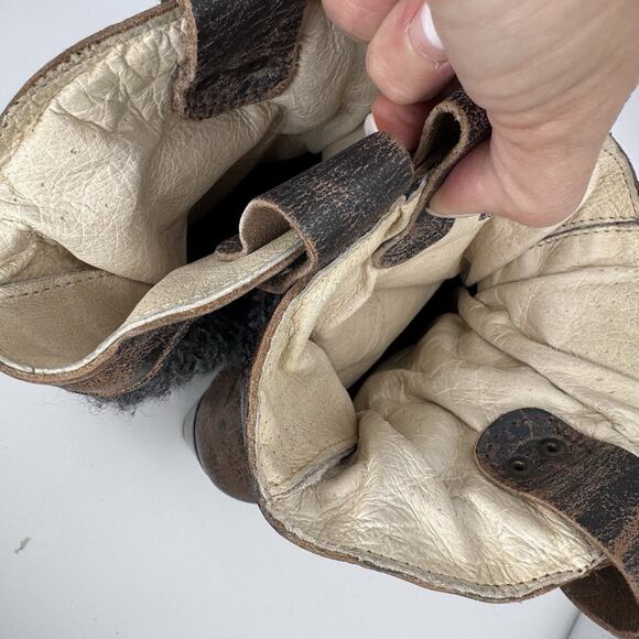 Bed Stu Womens Bruges Boot Bootie Size 9 Distressed Brown Wedge Boho Western - Picture 10 of 15